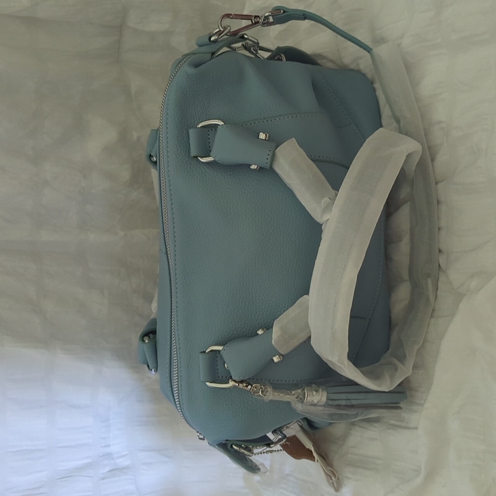 HESHE blue caviar tote